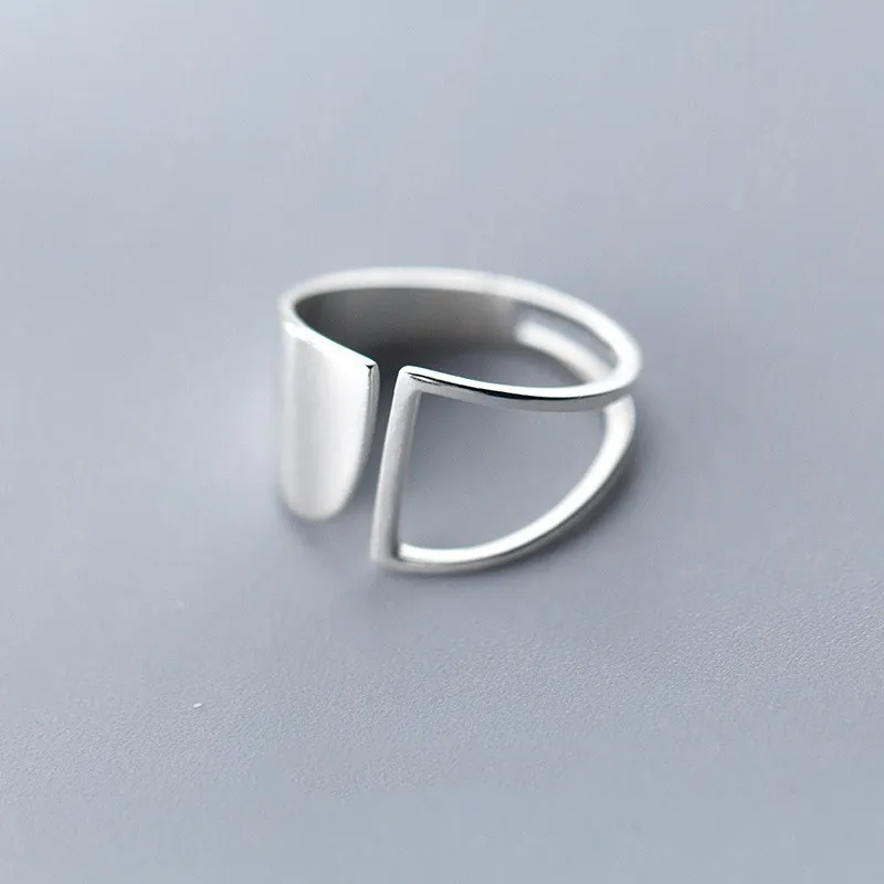 Vintage zilveren tweelaagse ring