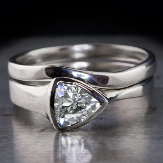 Vintage zirkonia gelaagde zilveren ring