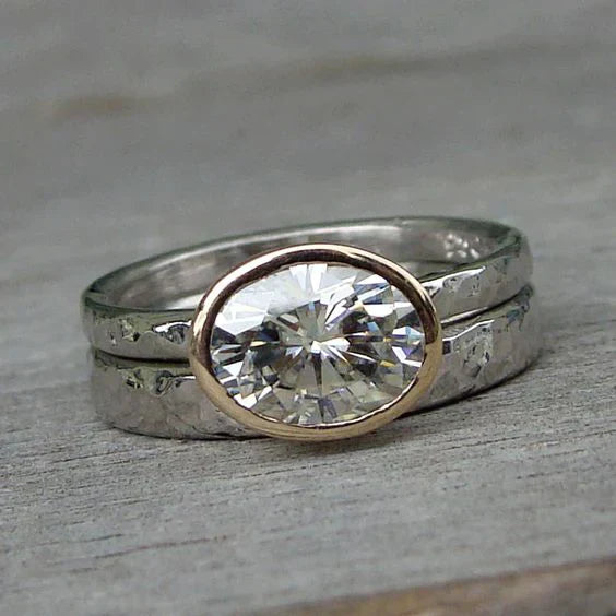 Vintage Dual Zilveren Zirkonia Ring