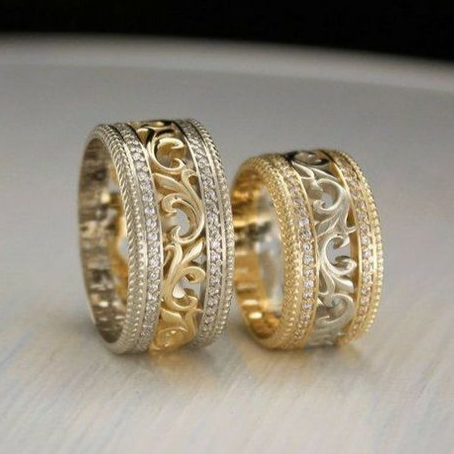 Gouden vintage paarring