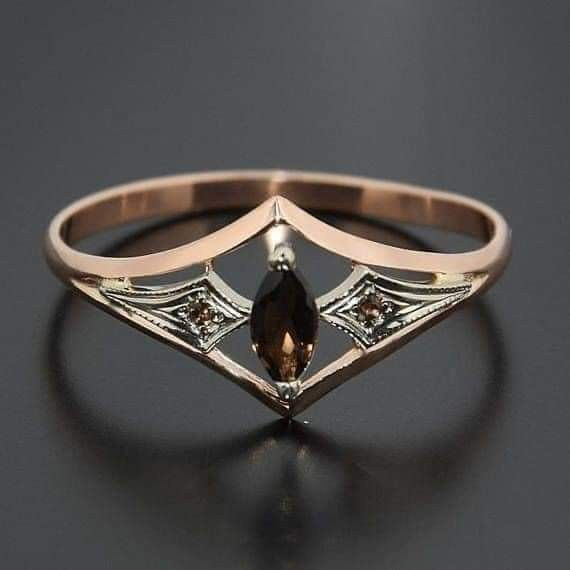 Hollow Ring in vintage roségoud