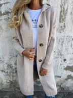 Frida - Eleganter langer Strickcardigan