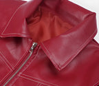 Lässige Oversized Lederjacke