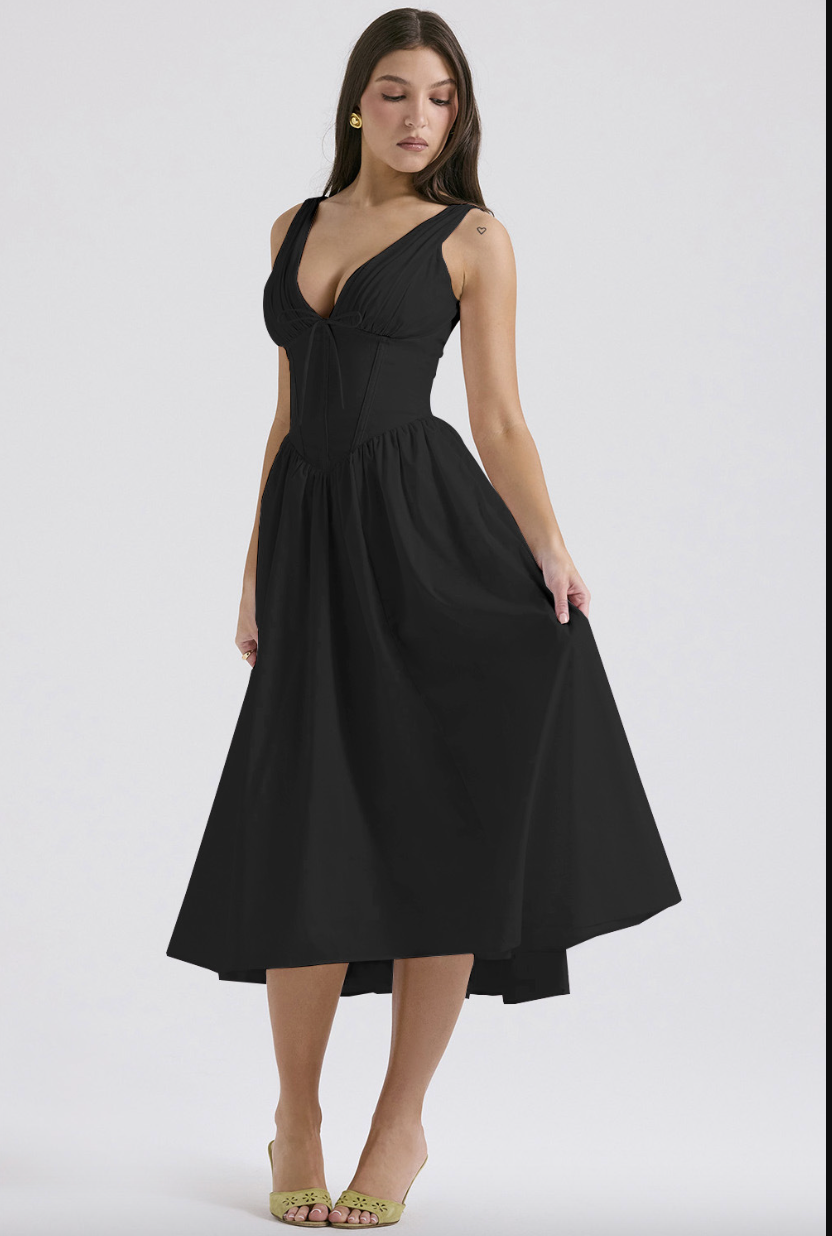 Eurybia - Korsett-Midikleid