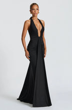 Graces - Gedrapeerde jersey maxi-jurk