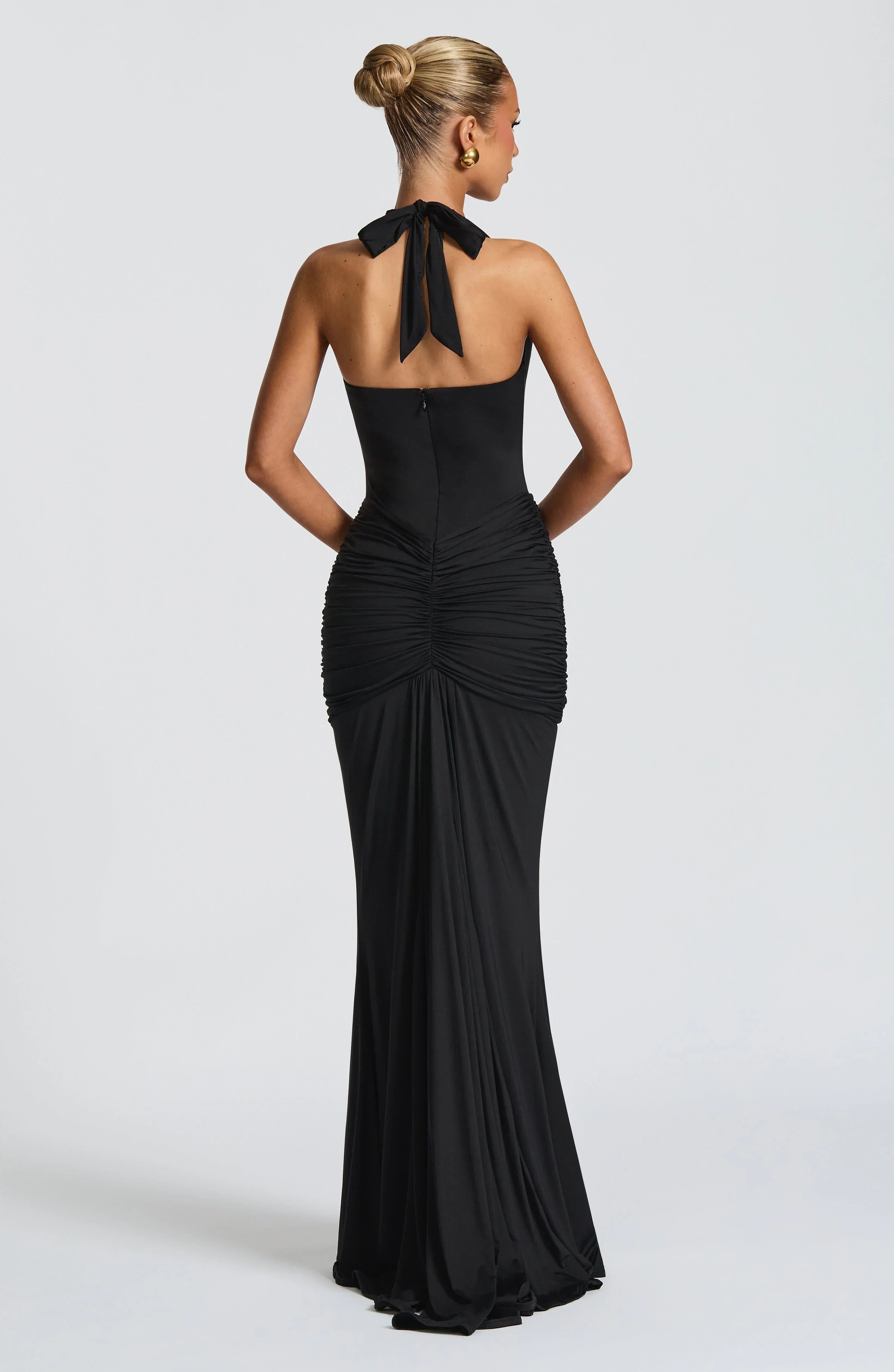 Graces - Gedrapeerde jersey maxi-jurk