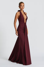 Graces - Gedrapeerde jersey maxi-jurk