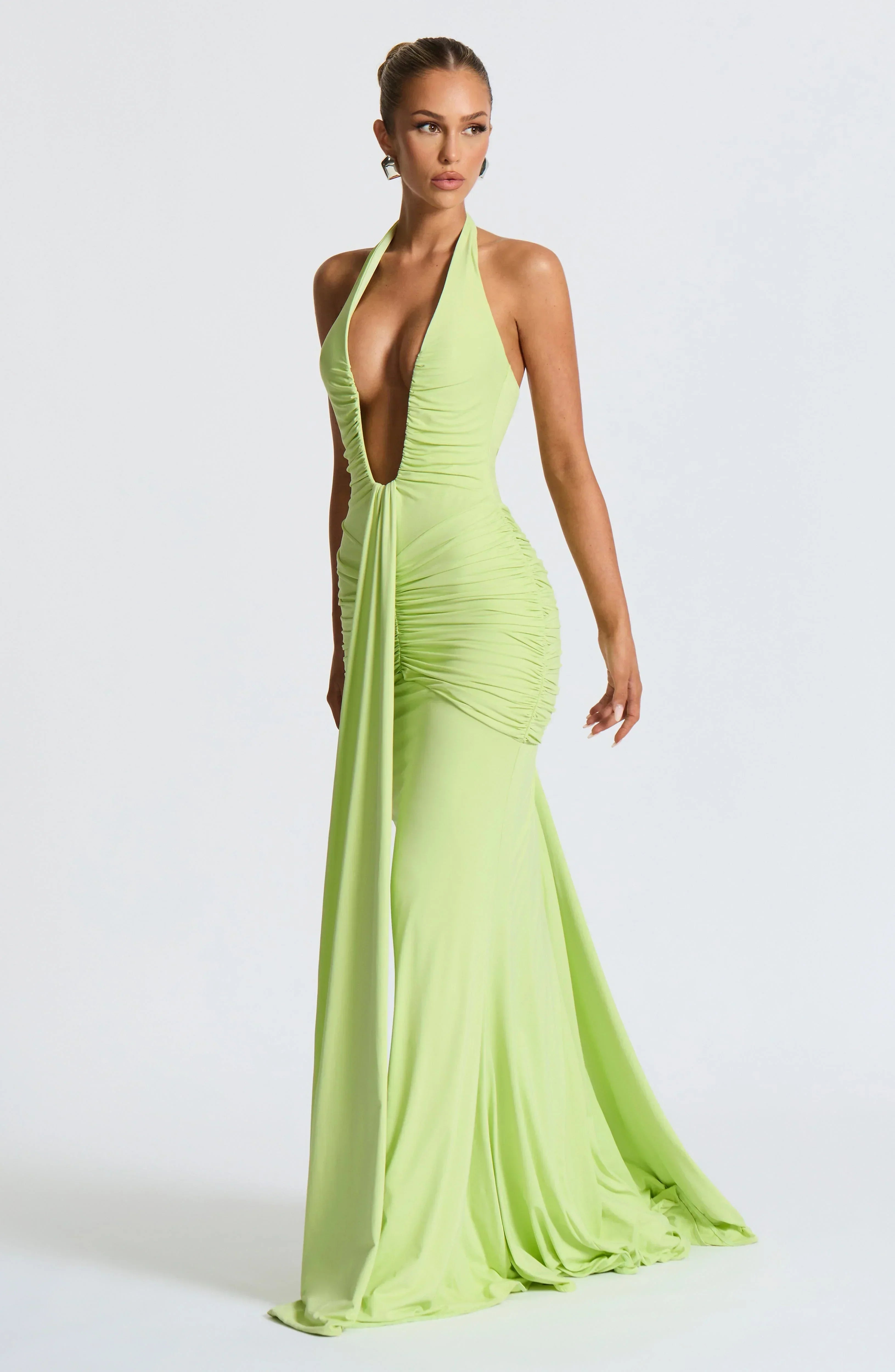 Graces - Gedrapeerde jersey maxi-jurk